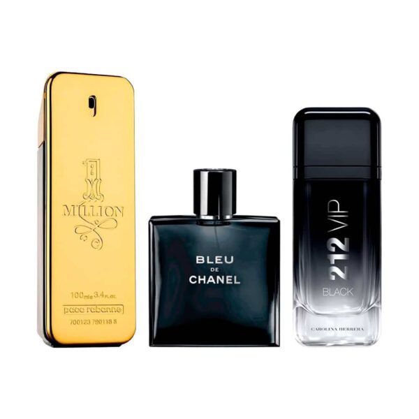 Set mit 3 Herrendüften – 1 Million, Bleu de Chanel og 212 VIP Black