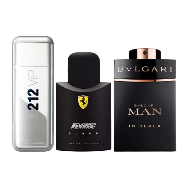 Set mit 3 Herrendüften – 212 VIP, Ferrari Black og Bvlgari In Black
