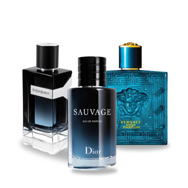 3 Parfumcombinaties - Y af Yves Saint Laurent, Sauvage af Dior og Versace Eros af Versace